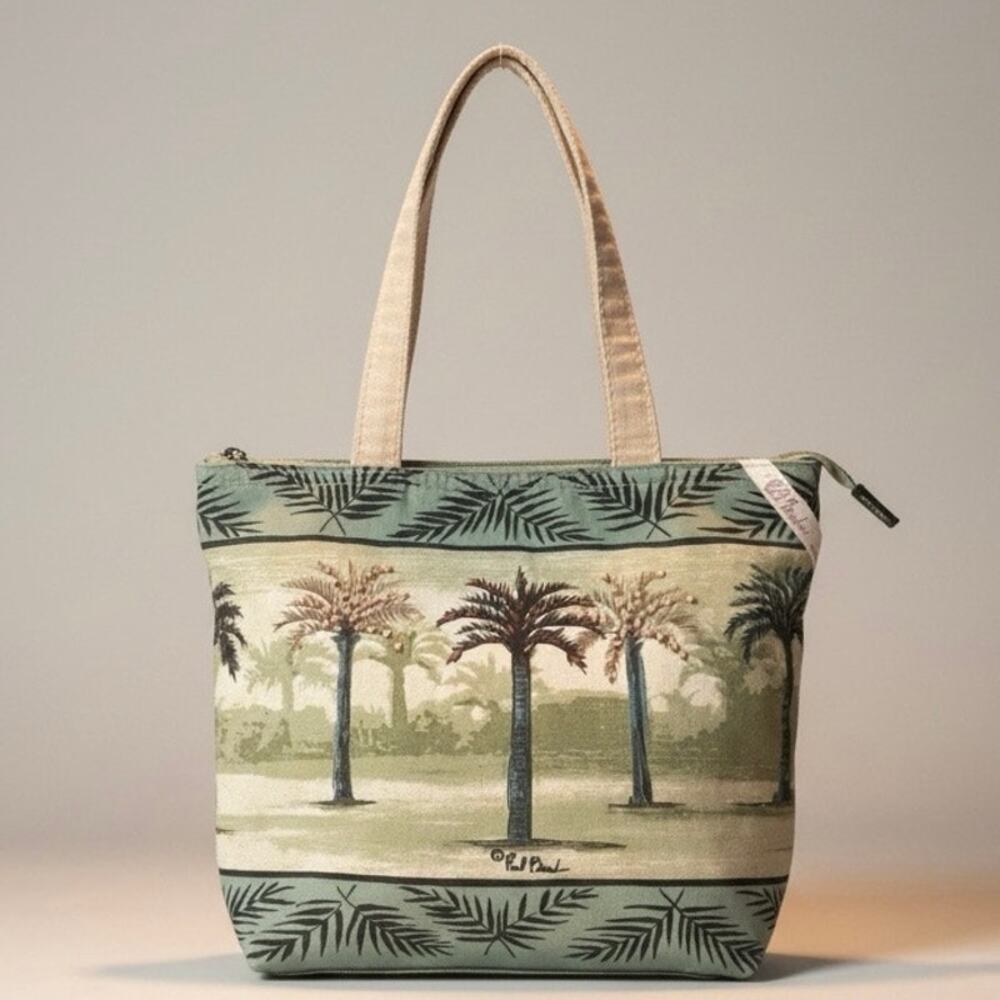 Paul Brent Signature Beaded Palm Tree Tote Sun 'N Sand Seaside Collection